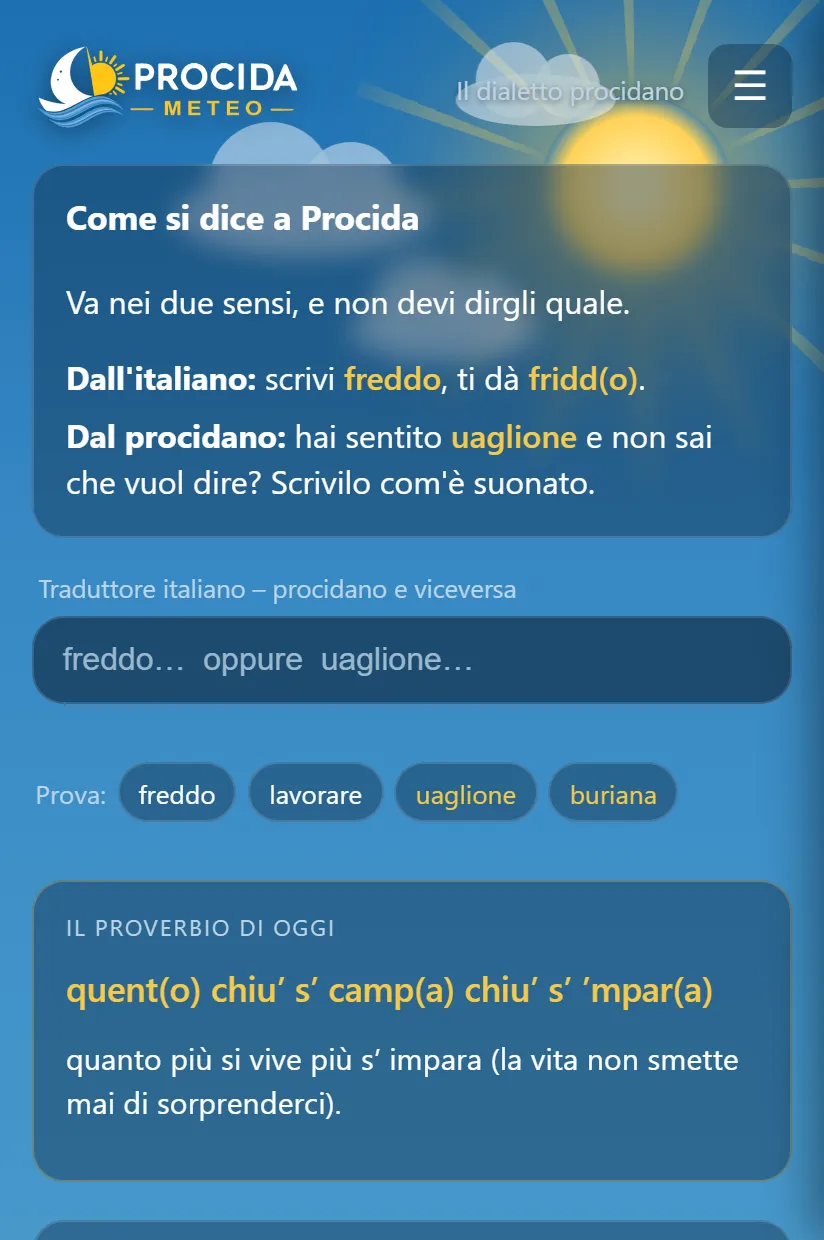Il vocabolario del dialetto procidano
