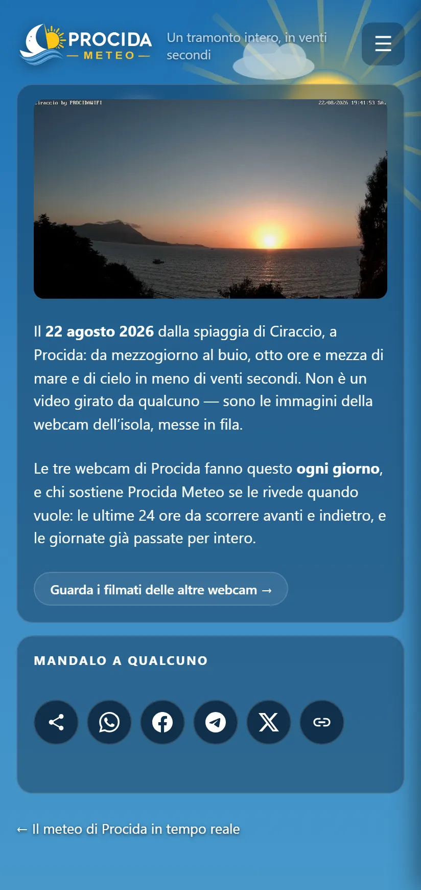 Il time-lapse della giornata a Procida